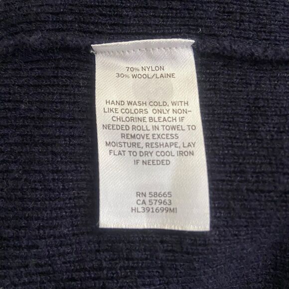 Hinge Women’s Wool Blend Blue Grey Knit Pullover Sweater Size S Cozycore - Picture 10 of 11